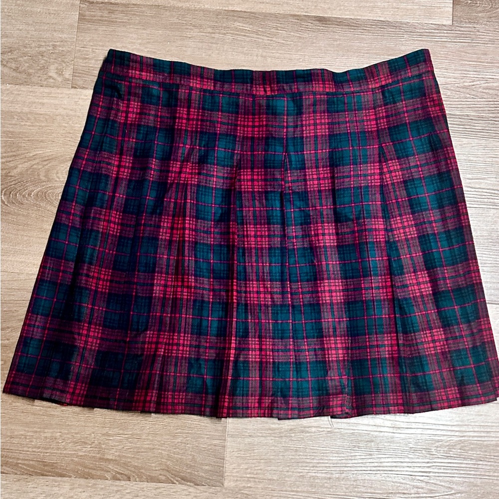 Museum Replica Scottish Red Plaid Kilt-Wrap Skirt/Pleated. Size XL. - Picture 2 of 4